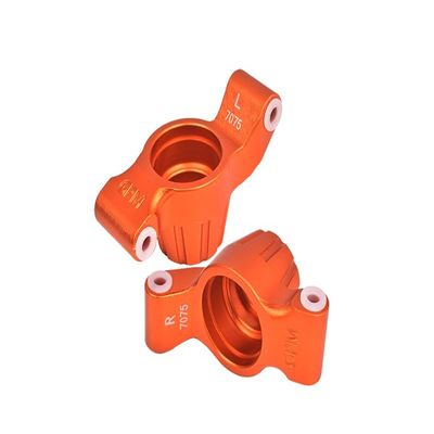 Aluminum 7075-T6 Rear Stub Axle Carriers for Traxxas 1:10 4WD MAXX 89076-4 / 4WD MAXX with WideMAXX 89086-4/1:8 4WD Maxx Slash 6S 102076-4 Upgrades - Orange