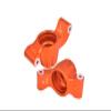 Aluminum 7075-T6 Rear Stub Axle Carriers for Traxxas 1:10 4WD MAXX 89076-4 / 4WD MAXX with WideMAXX 89086-4/1:8 4WD Maxx Slash 6S 102076-4 Upgrades - Orange view 1