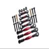 Aluminum Anti-Thread Tie Rods Turnbuckles for Tamiya RC GF01 / TL01 Upgrades - Red view 1