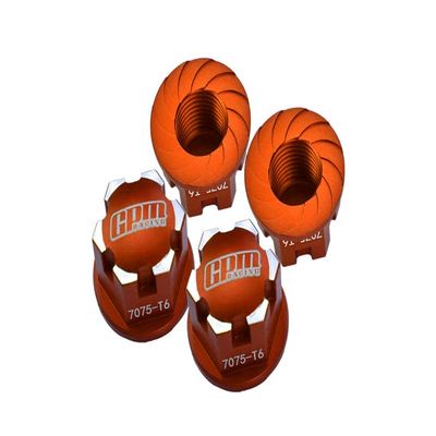 Aluminum 7075-T6 Wheel Lock for Traxxas 1:10 E-Revo 2.0 VXL-86086-4 / Maxx with WideMAXX-89086-4/1:8 4WD Sledge-95076-4 Monster Truck Upgrades - Orange