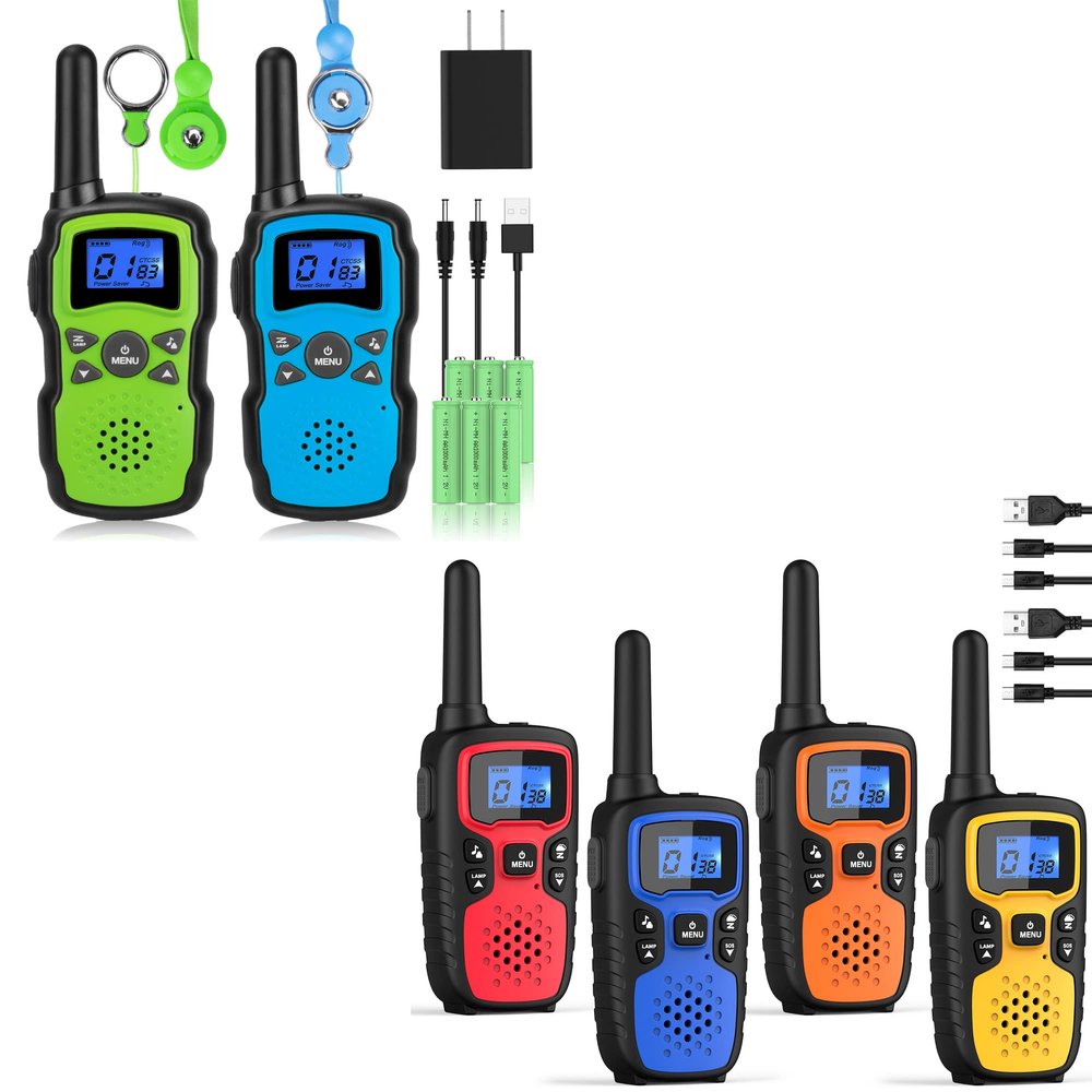 Wishouse Walkie Talkies for Kids Adults Rechargeable Long Range,Family Walky Talky,Outdoor Camping Games Indoor Toys Birthday Xmas Gift for Boys Girls Children 6 Pack