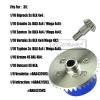 Rcarmumb Upgrades Part for 1/10 Granite/Senton/Vorteks/Big Rock 3S BLX,1/10 Outcast/Kraton 4S BLX 4X4,1/8 Vendetta/Typhon 3s blxSteel 37T Main Gear & Differential Case & Input Gear 13T,Blue view 2