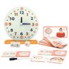 Wooden Toys for Learning Clock Game Set - 29 Piece,Learning Clocks for Kids, Clocks and Time Teaching Aids for Pen Included, Homeschool Supplies-Telling Time Teaching Clock for Kids Ages 3+ view 1