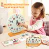 Wooden Toys for Learning Clock Game Set - 29 Piece,Learning Clocks for Kids, Clocks and Time Teaching Aids for Pen Included, Homeschool Supplies-Telling Time Teaching Clock for Kids Ages 3+ view 2