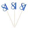 Blue Glitter 81st Birthday Centerpiece Sticks, 12-Pack Number 81 Table Topper Anniversary Party Decorations view 1