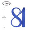 Blue Glitter 81st Birthday Centerpiece Sticks, 12-Pack Number 81 Table Topper Anniversary Party Decorations view 2