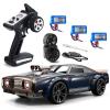 GoolRC 1:16 RC High Speed Remote Control Car, 4WD 35KM/H Drifting Car with LED Lights and Extra Tires - 3 Batteries (Blue) view 1