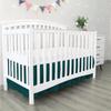 100% Egyptian Cotton, Nursery Crib Toddler (28" x 52" + 14") 800 Thread Count Crib Skirt Dust Ruffle, Bedding Skirts for Baby Boys or Girls, 14" Drop, Teal Solid view 4