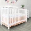 100% Egyptian Cotton, Nursery Crib Toddler (28" x 52" + 14") 800 Thread Count Crib Skirt Dust Ruffle, Bedding Skirts for Baby Boys or Girls, 14" Drop, Blush Solid view 4