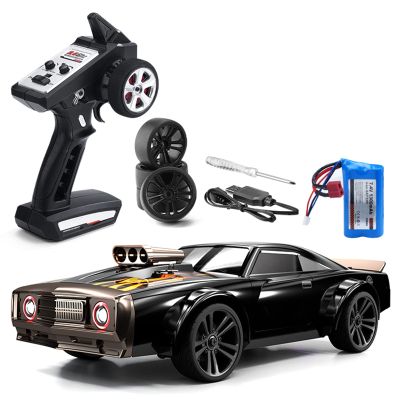 GoolRC RC Drift Car, 1:16 Scale Remote Control, 4WD 35KM/H High Speed Racing, 2.4GHz Drifting for Adults with Cool LED Lights and Extra Drift Tires (Red)