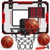Basketball Hoop Indoor for 5 6 7 8 9 10+ Year Old Boys Kids, Mini Basketball Hoop with Electronic Scoreboard Over The Door, Sport Toys Birthday Gift view 1