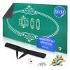 Feltectors Casino Poker Mat 72 x 36 inches with Storage Case, Neoprene Tabletop, Texas Hold'em Table Topper for Playing Cards and Home Game Nights Up to 10 Players view 1