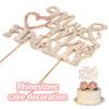 LASKYER Finally Mr & Mrs Gold & Pink Wedding Rhinestone Cake Topper - Perfect for Bridal Shower Engagement Wedding Party Metal Sparkly Cake Centerpieces Topper Decorations Keepsake. view 3