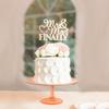 LASKYER Finally Mr & Mrs Gold & Pink Wedding Rhinestone Cake Topper - Perfect for Bridal Shower Engagement Wedding Party Metal Sparkly Cake Centerpieces Topper Decorations Keepsake. view 4