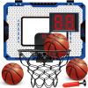 Basketball Hoop Indoor for 5 6 7 8 9 10+ Year Old Boys Kids, Mini Basketball Hoop with Electronic Scoreboard Over The Door, Birthday Gift Sport Toys view 1