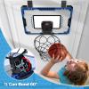 Basketball Hoop Indoor for 5 6 7 8 9 10+ Year Old Boys Kids, Mini Basketball Hoop with Electronic Scoreboard Over The Door, Birthday Gift Sport Toys view 3