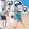 Basketball Hoop Indoor for 5 6 7 8 9 10+ Year Old Boys Kids, Mini Basketball Hoop with Electronic Scoreboard Over The Door, Birthday Gift Sport Toys view 4