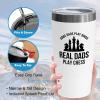 Flairy Land Chess Tumbler 20oz White -Real dads play chess. - 3 person Player Checkmate Gamer Chessman Club Coach view 4