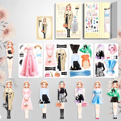Daniel Axel Magnetic Princess Dress Up Paper Doll Pretend Play Toys Magnet People Clothes Puzzles Game for 3+ Year Old Girls Toddler,Preschool Learning Created Imagine Set Birthday Gift (C Set)