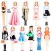 Daniel Axel Magnetic Princess Dress Up Paper Doll Pretend Play Toys Magnet People Clothes Puzzles Game for 3+ Year Old Girls Toddler,Preschool Learning Created Imagine Set Birthday Gift (C Set) view 4