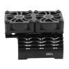 HURRISE RC Motor Heatsink Cover, RC Motor Fan Cooling Heatsink 36mm Dual Cooling Fans 8.4V Plastic 263mm Extension Cable for Upgrade (Black) view 1