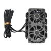 HURRISE RC Motor Heatsink Cover, RC Motor Fan Cooling Heatsink 36mm Dual Cooling Fans 8.4V Plastic 263mm Extension Cable for Upgrade (Black) view 2