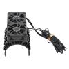 HURRISE RC Motor Heatsink Cover, RC Motor Fan Cooling Heatsink 36mm Dual Cooling Fans 8.4V Plastic 263mm Extension Cable for Upgrade (Black) view 3
