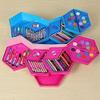 Coloring kit (46pcs) for kids, crayons, waterproof brush pens, color pencils (Frozen) view 4