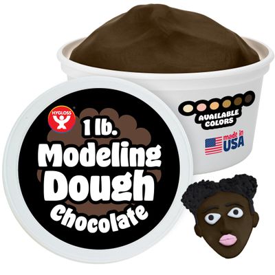 Hygloss Play Modeling Dough for Kids Multicultural Skin Tones Safe & Non-Toxic Sensory Dough for Arts & Crafts Play Clay for Toddler Activities, Preschool Classroom Must-Haves (1 lb, Chocolate)