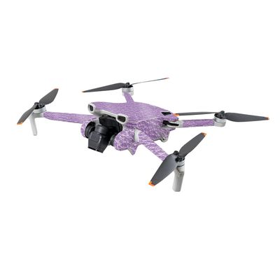 MightySkins Glossy Glitter Skin Compatible with DJI Mini 3 - Purple Pleather | Protective, Durable High-Gloss Glitter Finish | Easy to Apply | Made in The USA