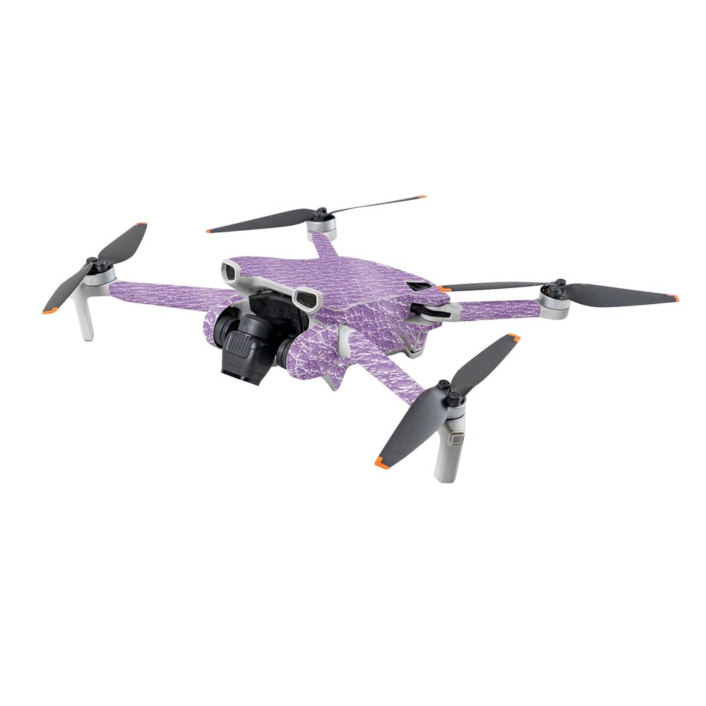 MightySkins Glossy Glitter Skin Compatible with DJI Mini 3 - Purple Pleather | Protective, Durable High-Gloss Glitter Finish | Easy to Apply | Made in The USA