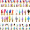 100PCS Mini Troll Dolls, PVC Vintage Troll Doll Mini Action Figures 1.2" Cake Toppers Chromatic Adorable Cute Little Guys Collection, School Project, Arts Crafts, Party Favors view 1