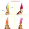 100PCS Mini Troll Dolls, PVC Vintage Troll Doll Mini Action Figures 1.2" Cake Toppers Chromatic Adorable Cute Little Guys Collection, School Project, Arts Crafts, Party Favors view 4