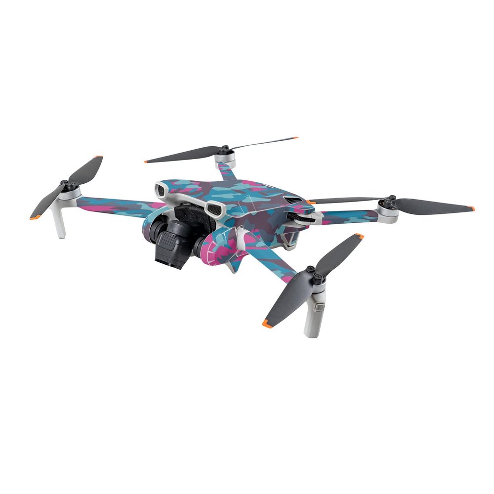 MightySkins Skin Compatible with DJI Mini 3 - Cool Blue Pink Camo | Protective, Durable, and Unique Vinyl Decal wrap Cover | Easy to Apply | Made in The USA