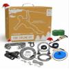 HomeZiplines Zip Line for Kids and Adults up to 350 lbs, 100/150/200 Ft Backyard Zipline Kit with Safety Harness, Quick Setup, Spring Brake System, Cushioned Seat, Rustproof Stainless Steel Cable view 1