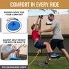 HomeZiplines Zip Line for Kids and Adults up to 350 lbs, 100/150/200 Ft Backyard Zipline Kit with Safety Harness, Quick Setup, Spring Brake System, Cushioned Seat, Rustproof Stainless Steel Cable view 4