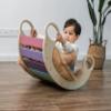 kids wooden rocker, kids rocker toy, Kids rainbow rocker, Wooden Climbing Toys view 2