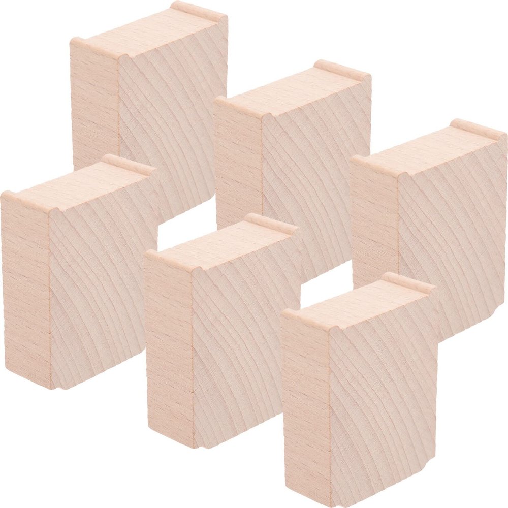 Toyvian Wooden Train Bridge Model Multi Level Support Risers Train Track Tunnel Bridge Truss Model Cross Railway Risers 6pcs