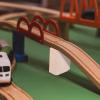 Toyvian Wooden Train Bridge Model Multi Level Support Risers Train Track Tunnel Bridge Truss Model Cross Railway Risers 6pcs view 3