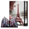 Rossy 9-Pocket Card Binder, Trading Card Collector Album Holder 540 Cards Double Sided Pocket Album Binder Holder Waterproof Cover Card Holder Binder for Standard Size Cards,Pink Paris Eiffel Tower view 1