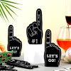 Sinmoe 24 Pcs Mini Foam Finger Baseball Fan Mini Foam Finger, We're #1 Sports Themed Party Supplies for Baseball Hockey Football Basketball Events Team Gifts(Black) view 4