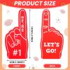 Sinmoe 24 Pcs Mini Foam Finger Baseball Fan Mini Foam Finger, We're #1 Sports Themed Party Supplies for Baseball Hockey Football Basketball Events Team Gifts(Red) view 2