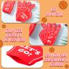 Sinmoe 24 Pcs Mini Foam Finger Baseball Fan Mini Foam Finger, We're #1 Sports Themed Party Supplies for Baseball Hockey Football Basketball Events Team Gifts(Red) view 3