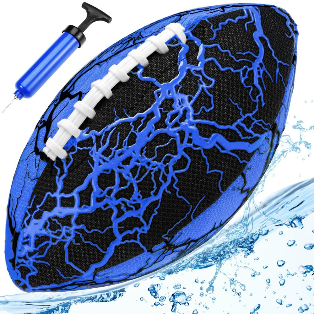 Jasonwell Waterproof Football Pool Toys - Strong Grip Soft Football for All-Weather Play Pool Games Beach Toys Water Footballs Outdoor Sports Toy Christmas Birthday Gifts for Kids Boys Teens Adults