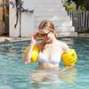 2pcs Roll-up Inflatable Confidence Building Arm Bands, Pool Float Arm Rings - Ideal for Swimming Trainers & Starters (Yellow) view 1