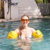 2pcs Roll-up Inflatable Confidence Building Arm Bands, Pool Float Arm Rings - Ideal for Swimming Trainers & Starters (Yellow) view 2