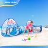 3 in 1 Mermaid Kids Play Tent with Play Tunnel, Ball Pit, Basketball Hoop for Boys & Girls, Toddler Pop Up Playhouse Toy for Baby Indoor/Outdoor, Gift for Year Old Child view 4