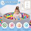 Foam Ball Pit for Toddlers with 100 Balls, Large Baby Ball Pit for Babies with Soft Memory Sponge, Indoor Outdoor Baby Playpen, Kids Play Ball Pool view 3