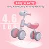 PerKidern Baby Balance Bike for 1-2 Year Old Boy Girl, Balance Bikes for 12-24 Months 4 Wheels Toddler Balance Bike, Baby Bike 1+ Years Toy First Birthday Gifts (Pink) view 3