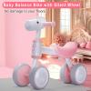 PerKidern Baby Balance Bike for 1-2 Year Old Boy Girl, Balance Bikes for 12-24 Months 4 Wheels Toddler Balance Bike, Baby Bike 1+ Years Toy First Birthday Gifts (Pink) view 4